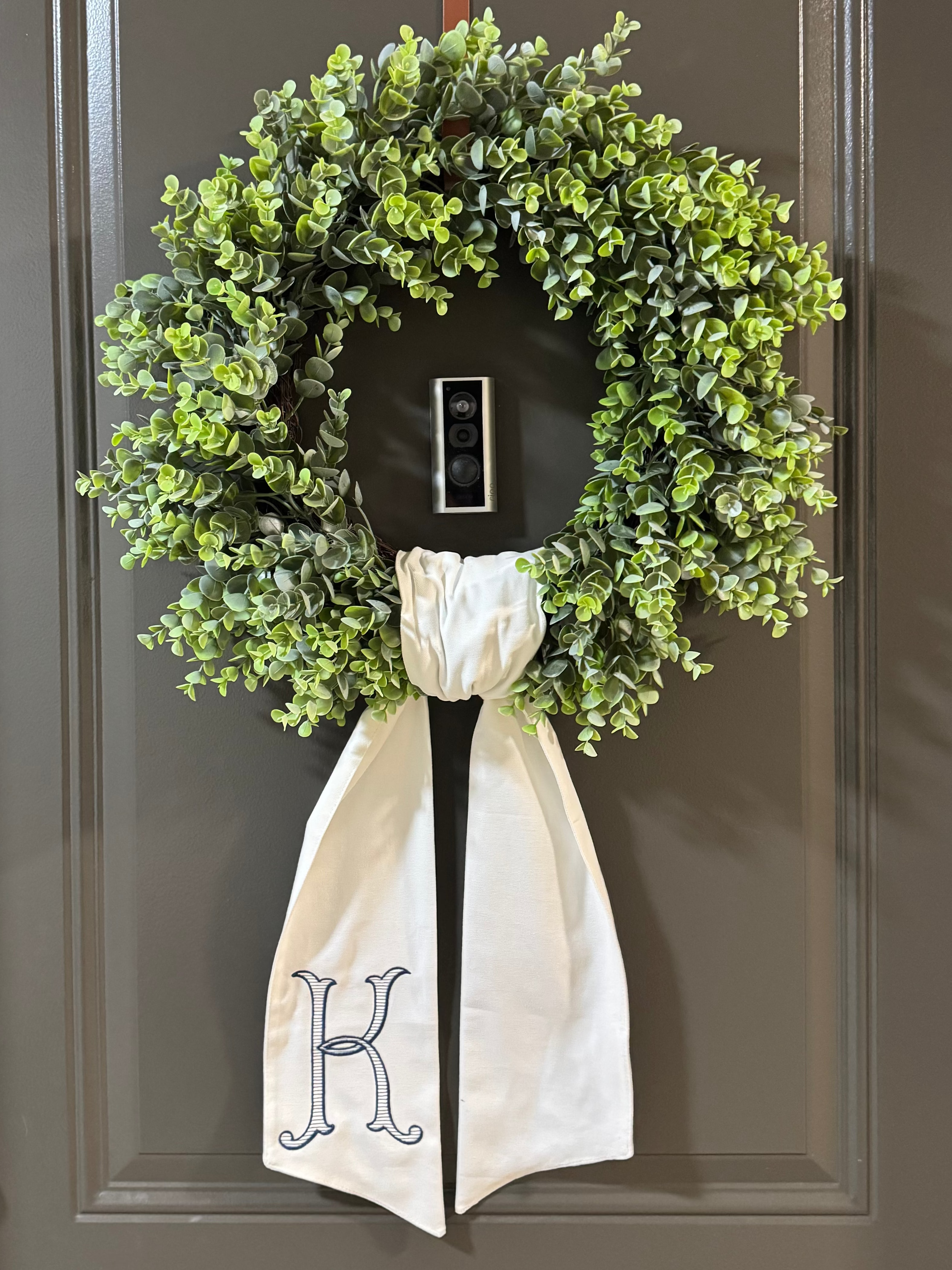 "The Signature" White Wreath Sash
