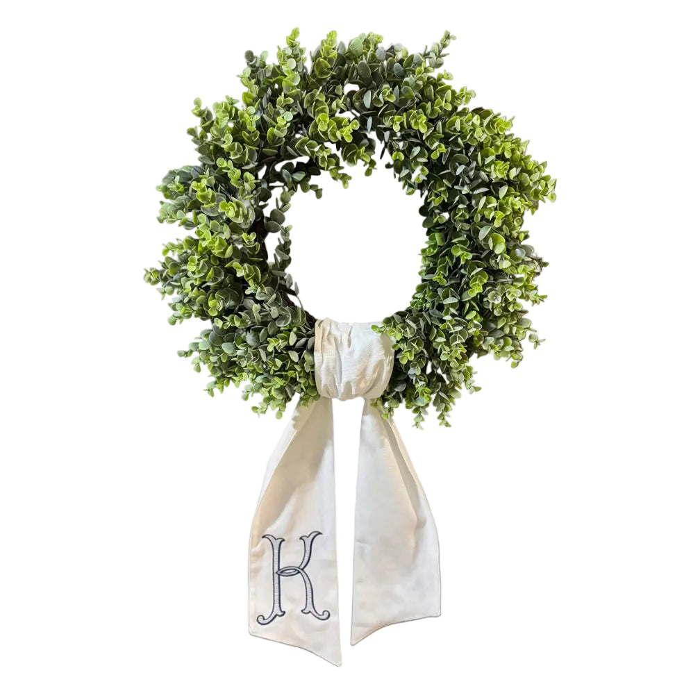 "The Signature" White Wreath Sash