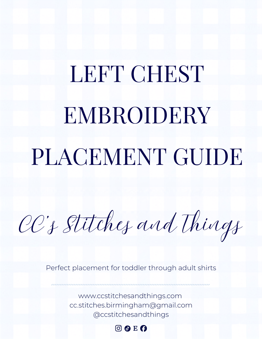 Left Chest Embroidery Placement Guide