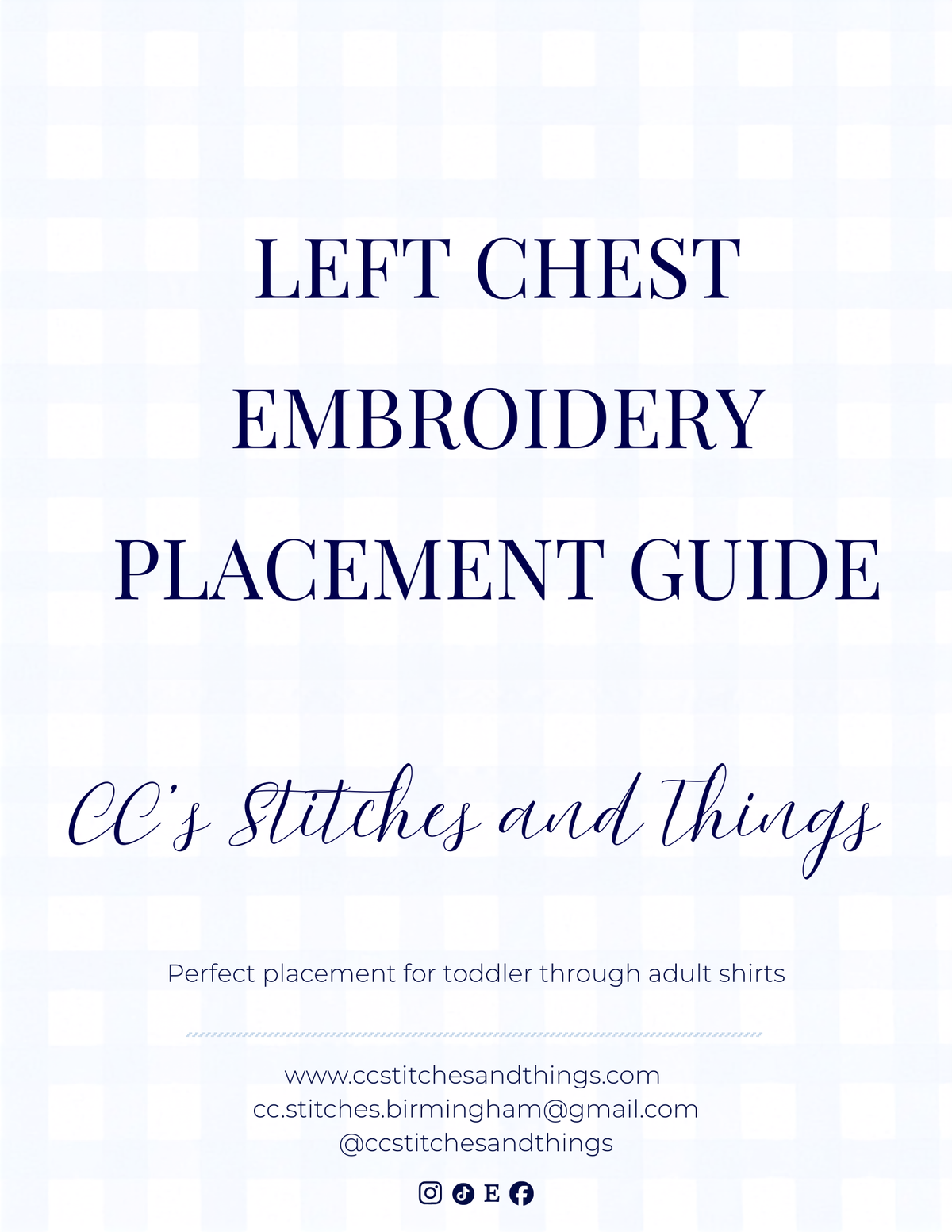 Left Chest Embroidery Placement Guide