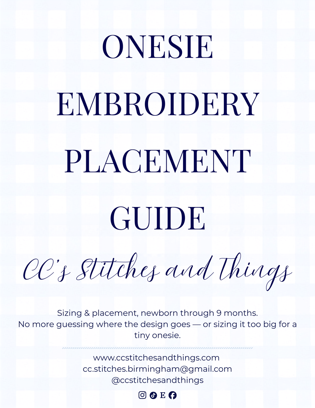 Onesie Embroidery Placement Guide