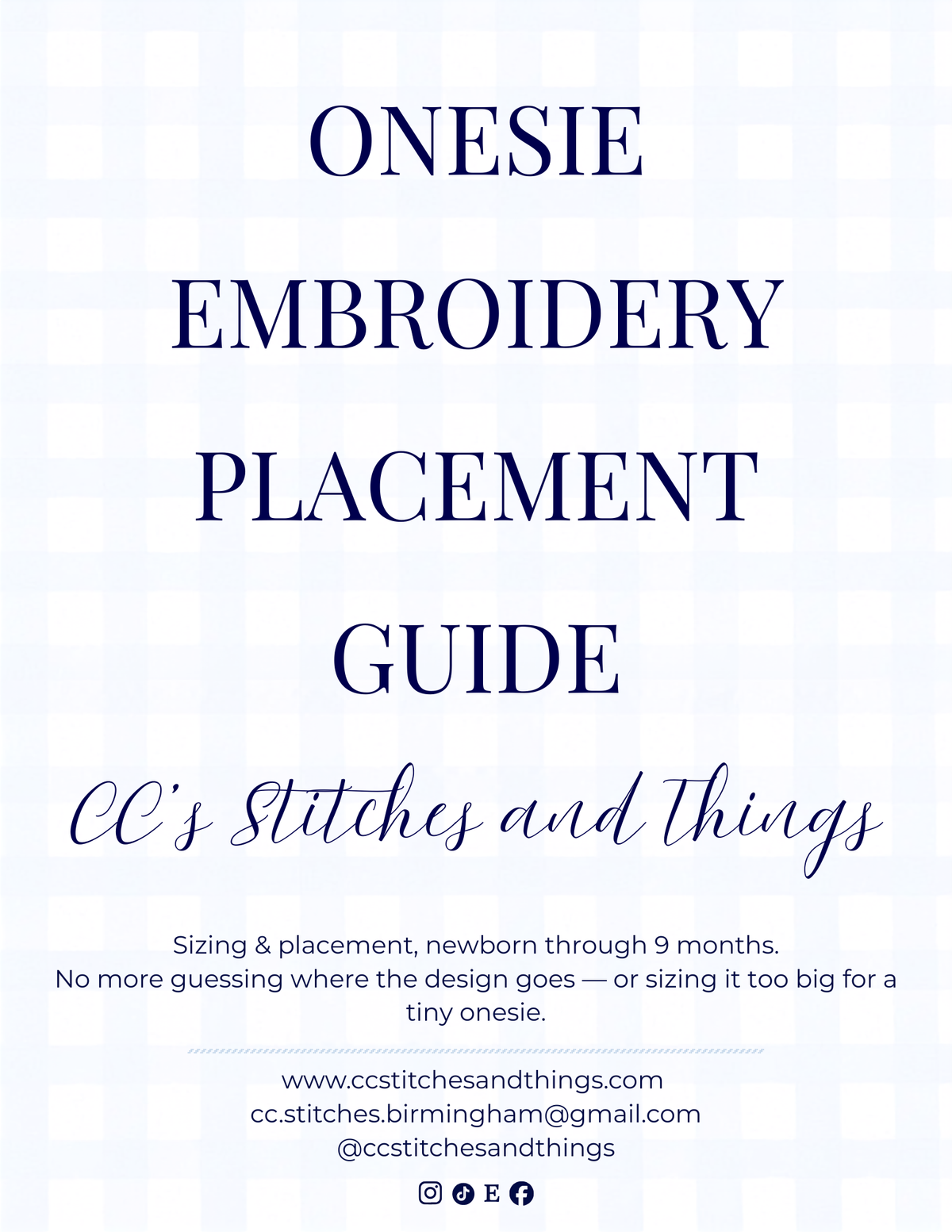 Onesie Embroidery Placement Guide