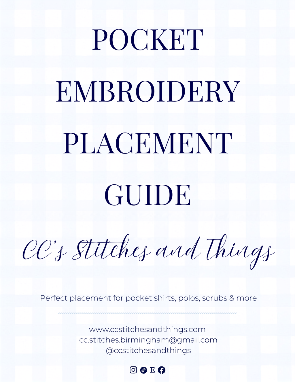 Pocket Embroidery Placement Guide