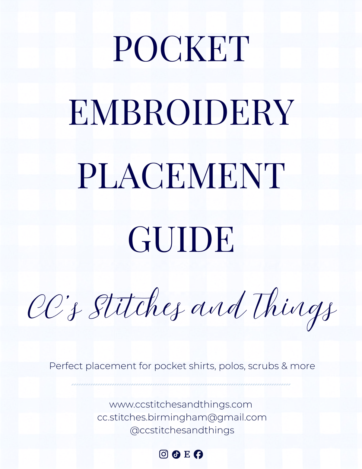 Pocket Embroidery Placement Guide