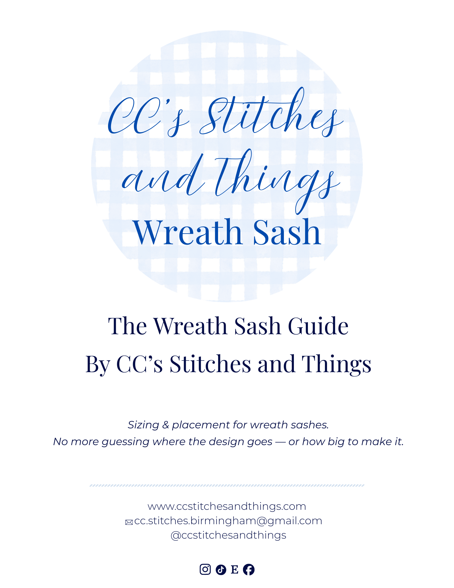 Wreath Sash Embroidery Placement Guide