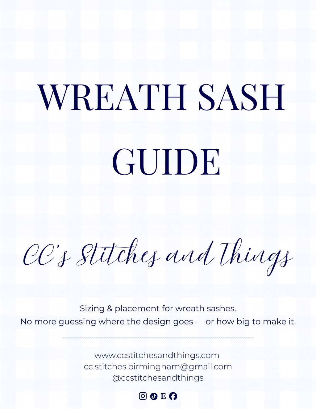 Wreath Sash Embroidery Placement Guide