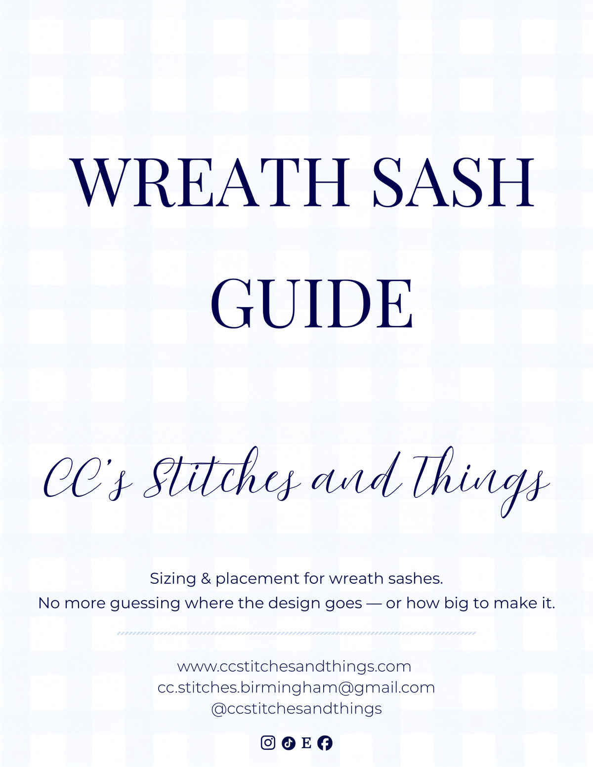 Wreath Sash Embroidery Placement Guide
