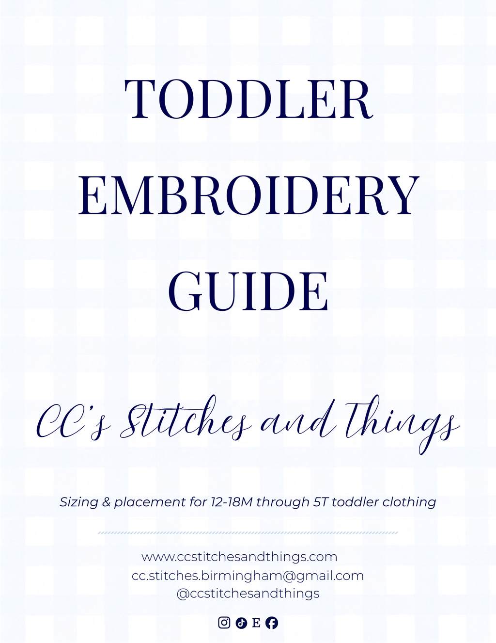 Toddler Embroidery Placement Guide