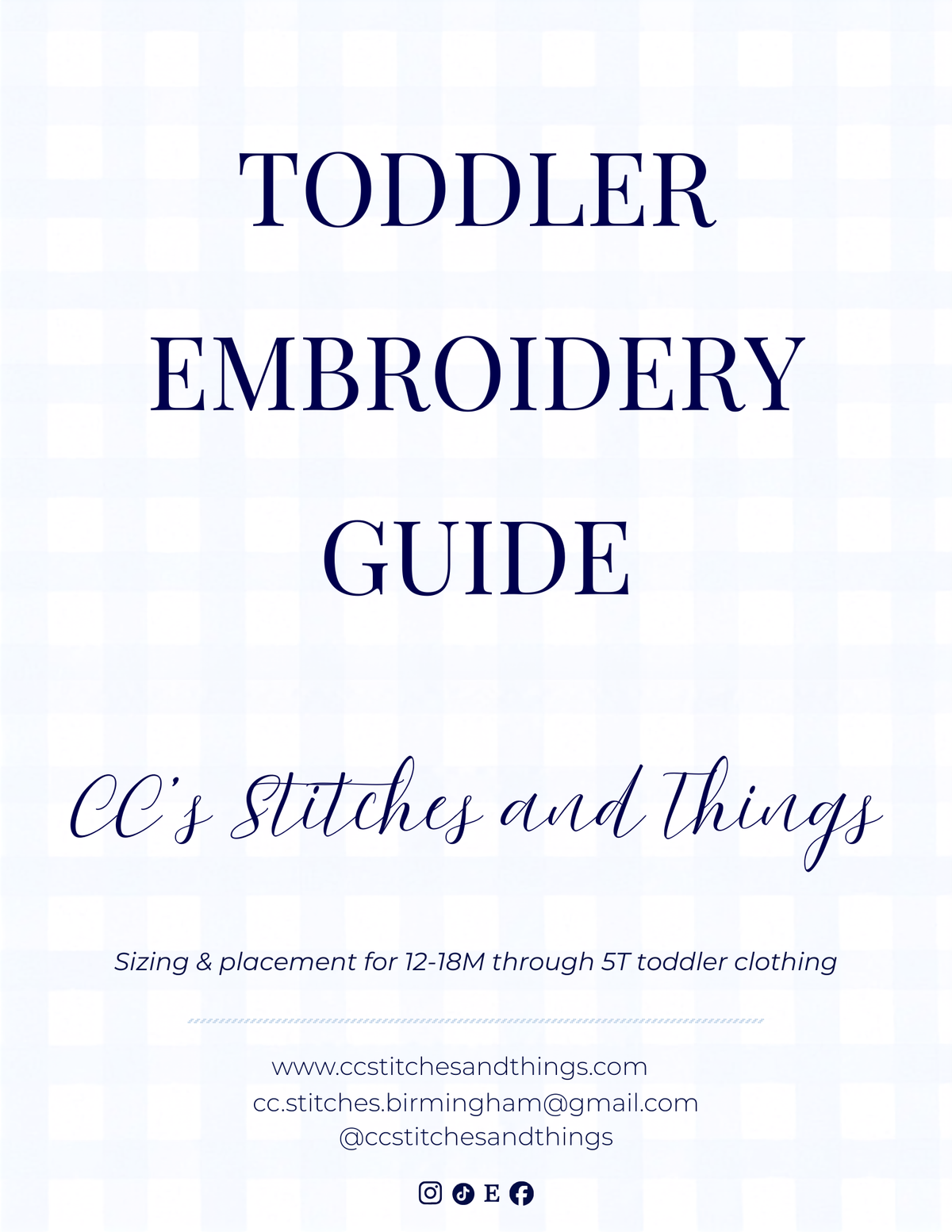 Toddler Embroidery Placement Guide