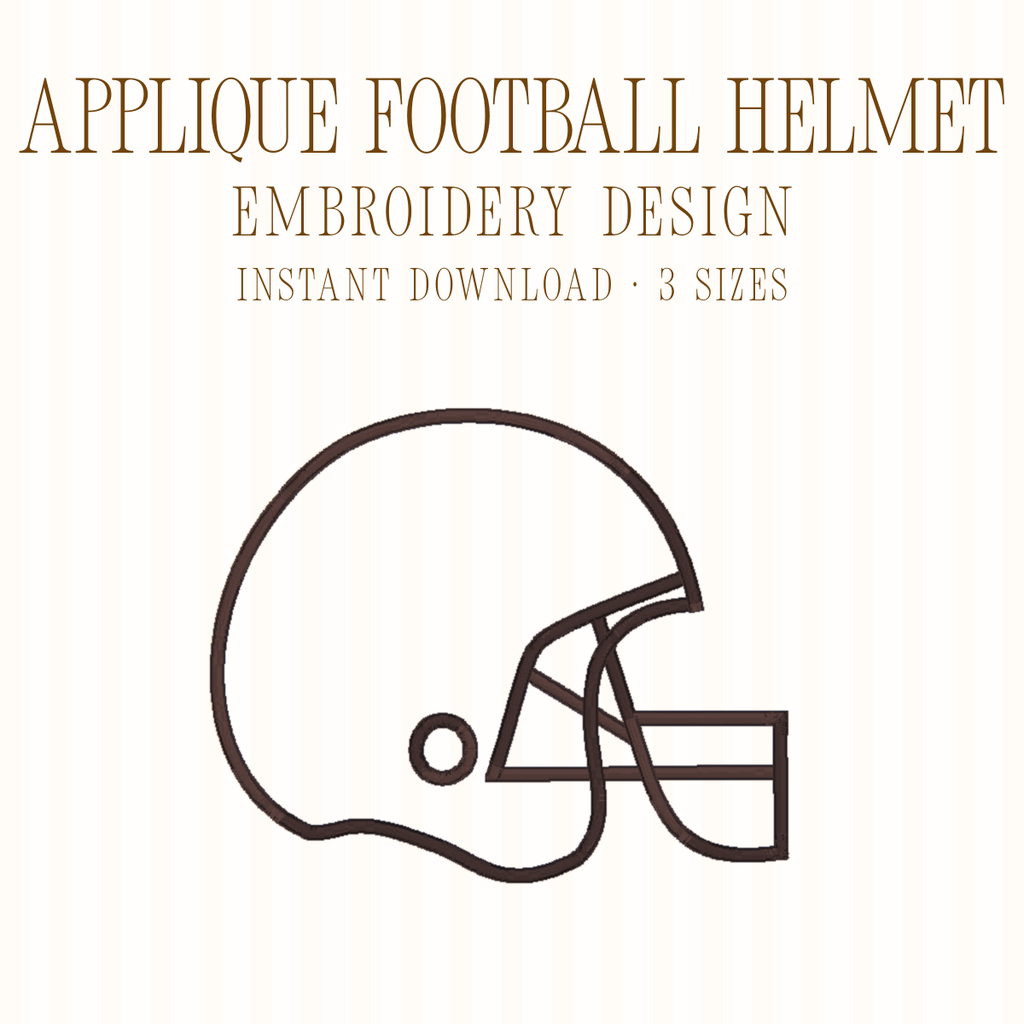Applique Football Helmet embroidery design cover image