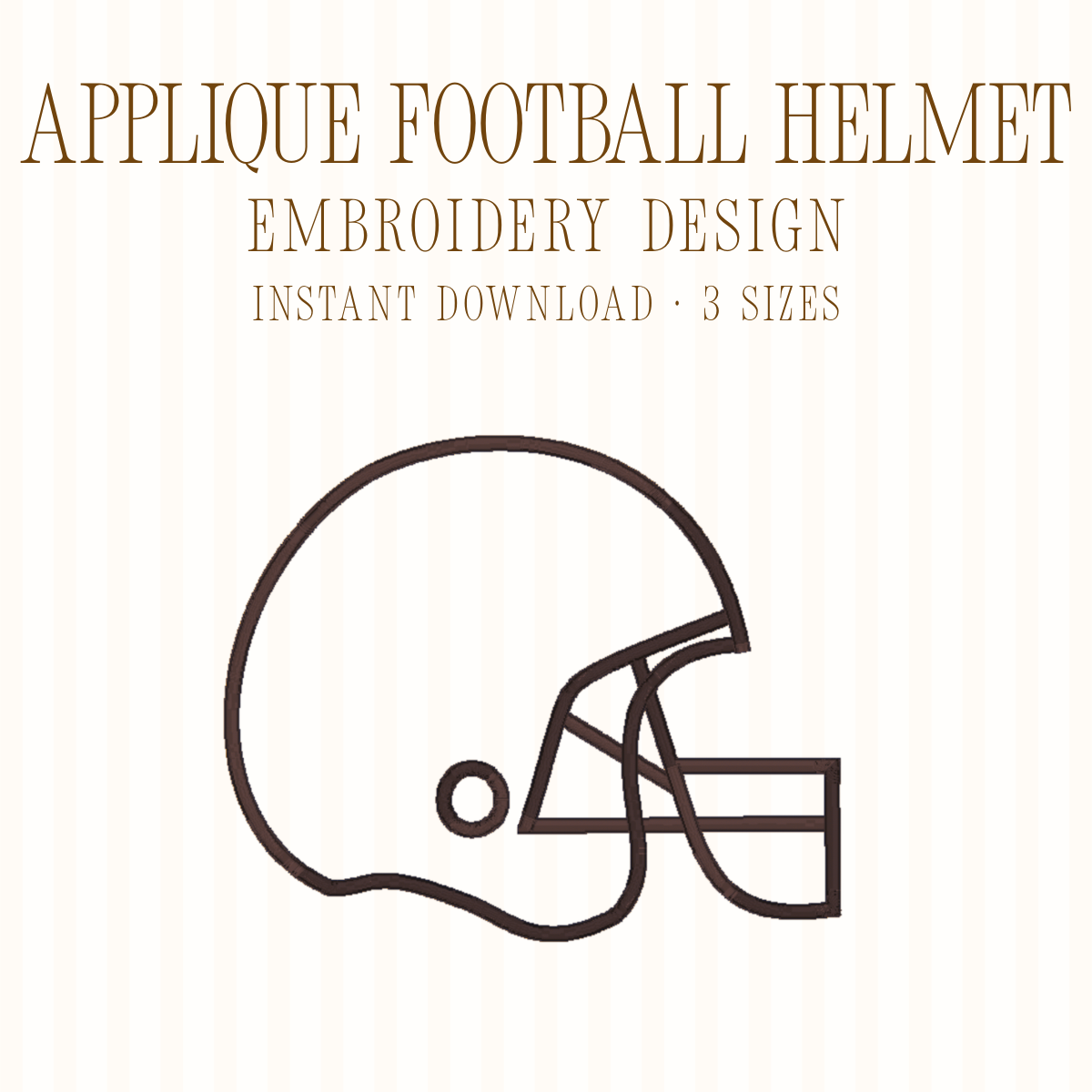 Applique Football Helmet embroidery design cover image