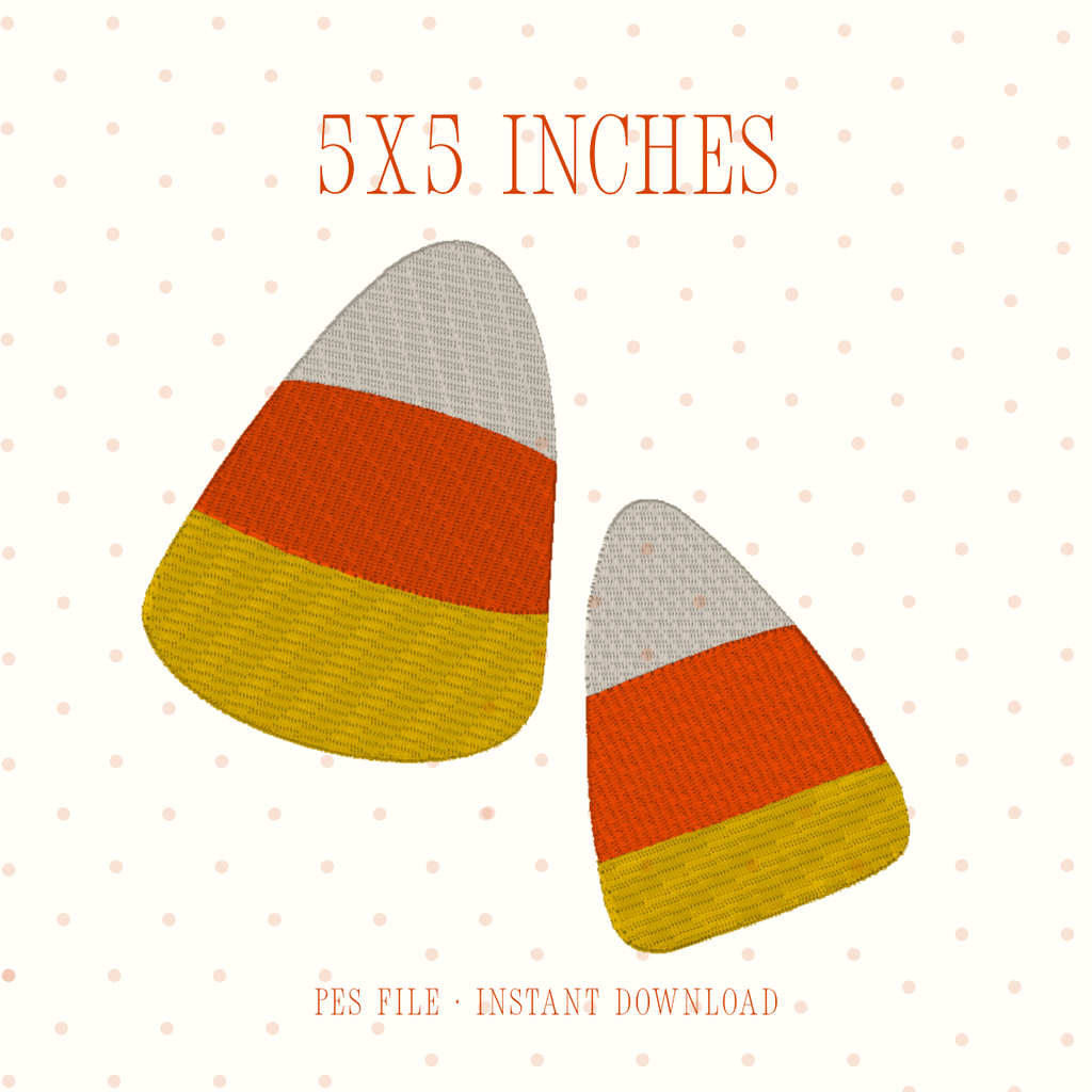 Candy Corn Embroidery Design 5x5 inches