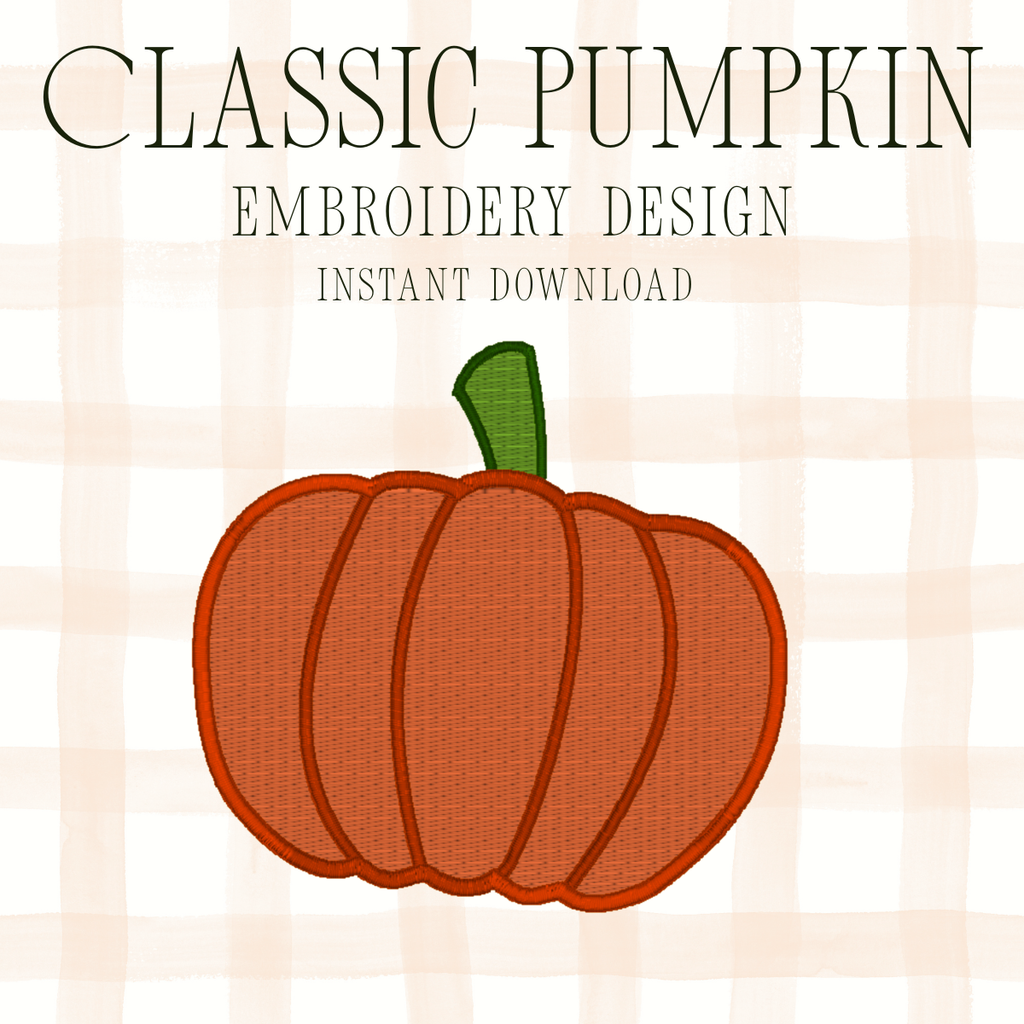 Classic Pumpkin Embroidery Design