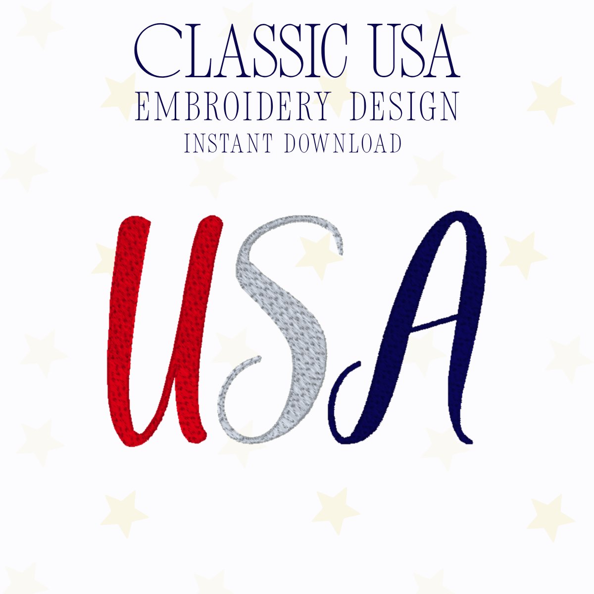 Classic USA Embroidery Design