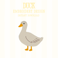 Duck Embroidery Design - instant download