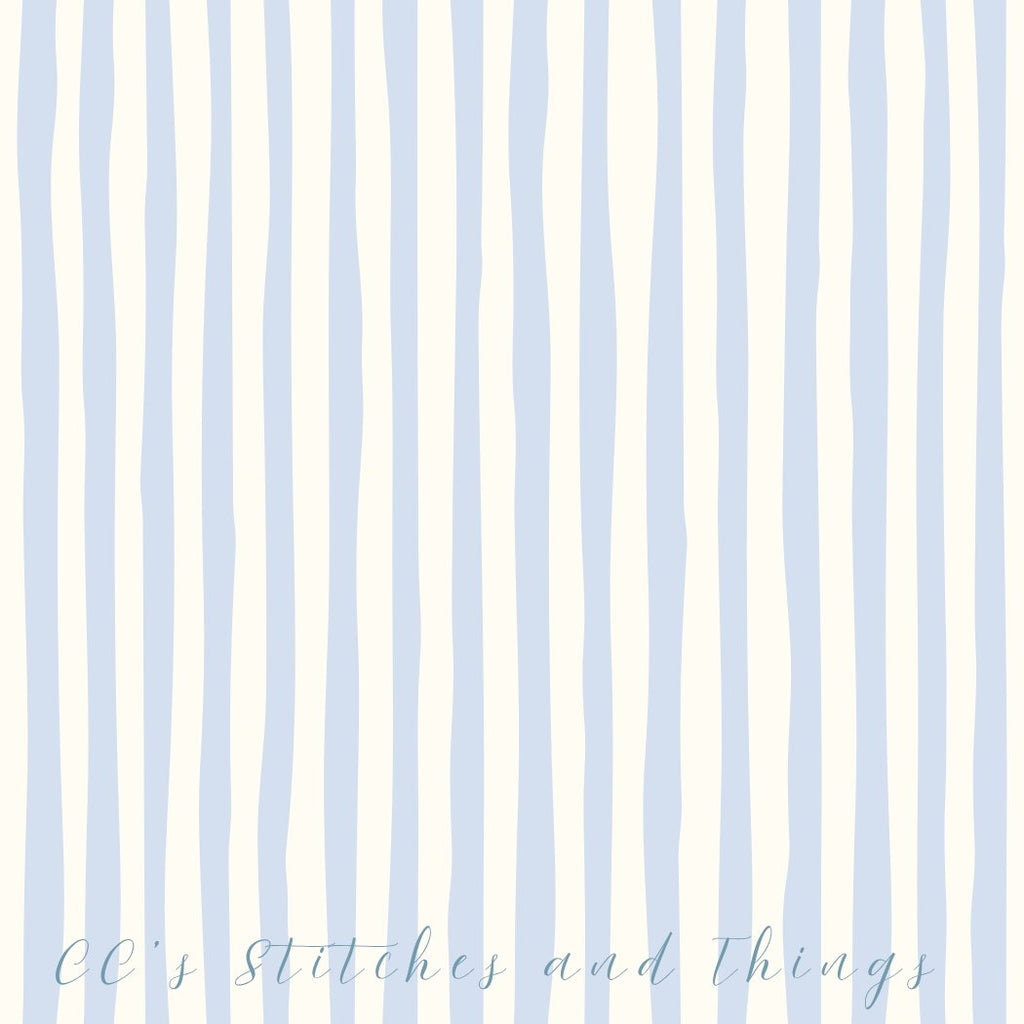 Fish birthday invitation stripe background CC's Stitches and Things