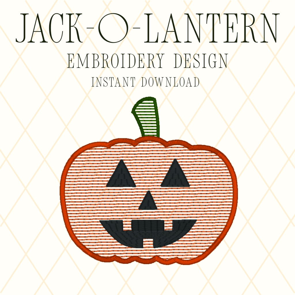 Jack-O-Lantern Embroidery Design