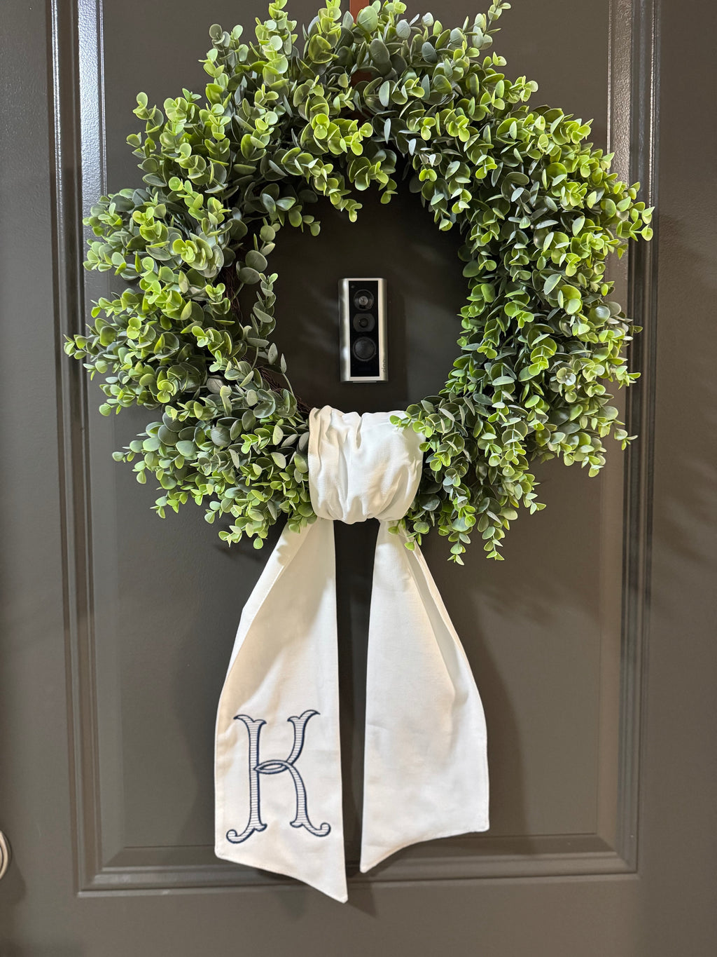 "The Signature" White Wreath Sash