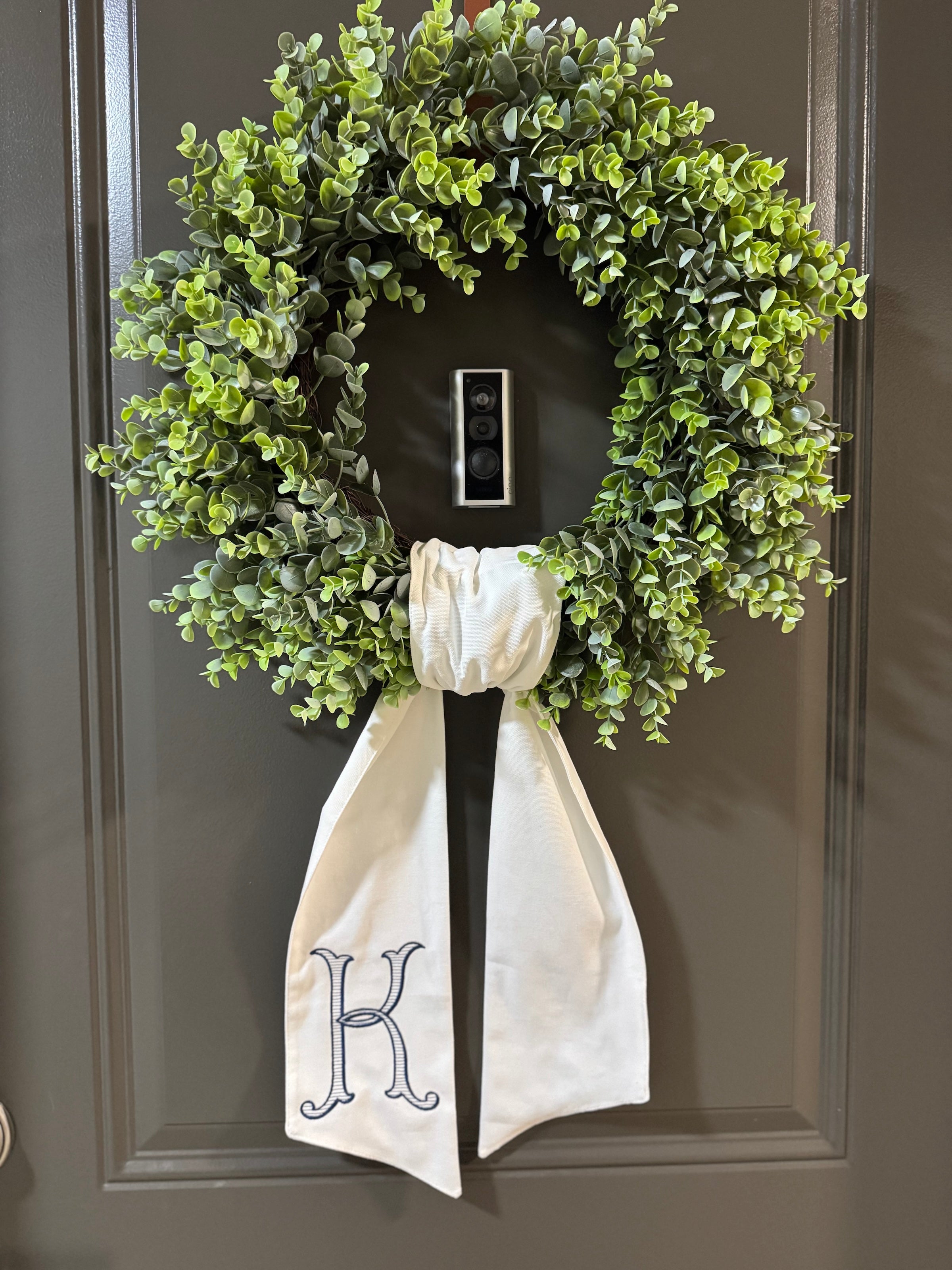 "The Signature" White Wreath Sash