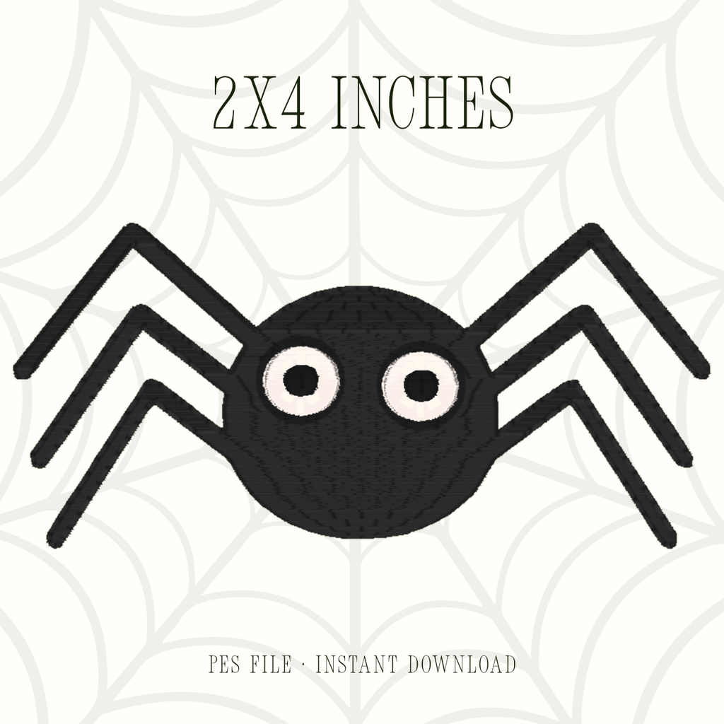 Spider Embroidery Design 2x4 inches