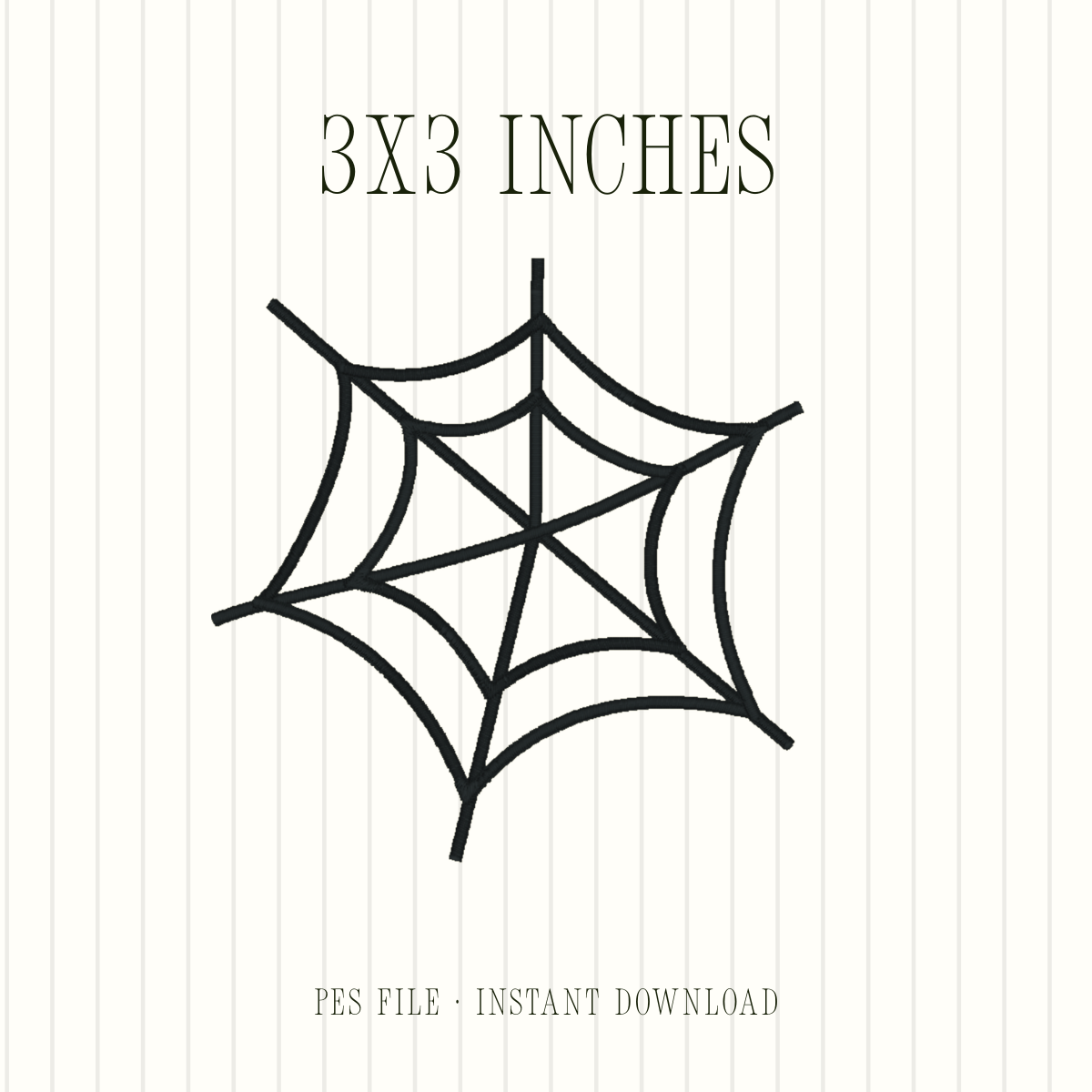 Spider Web Embroidery Design 3x3 inches