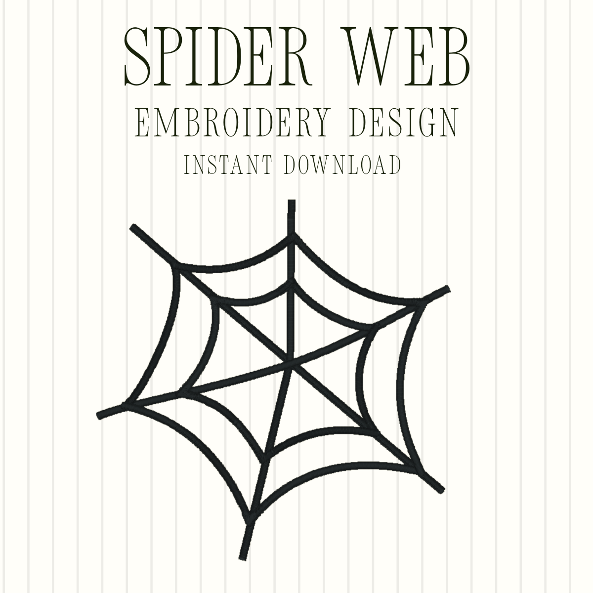 Spider Web Embroidery Design